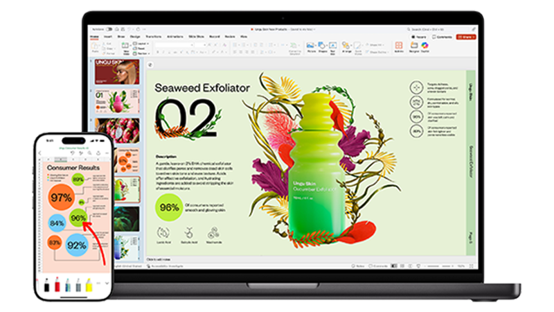 Apple MacBook and iPhone continuity devices