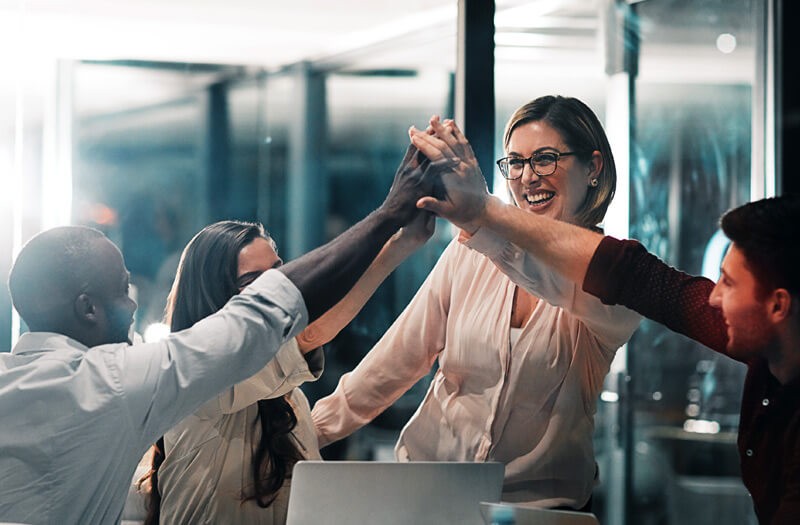 We’re always looking for top talent to join our growing team. Business team give eachother high five