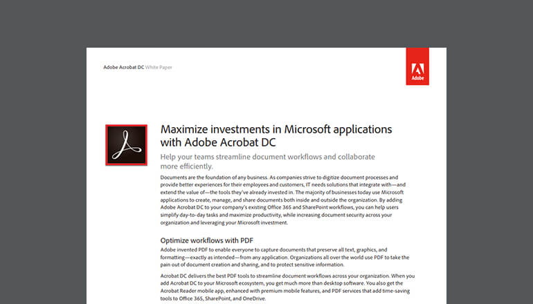 Adobe Acrobat and Microsoft Office 365 | Insight