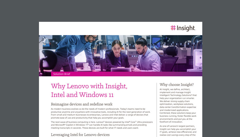 Article Why Lenovo with Insight, Intel and Windows 11  Image