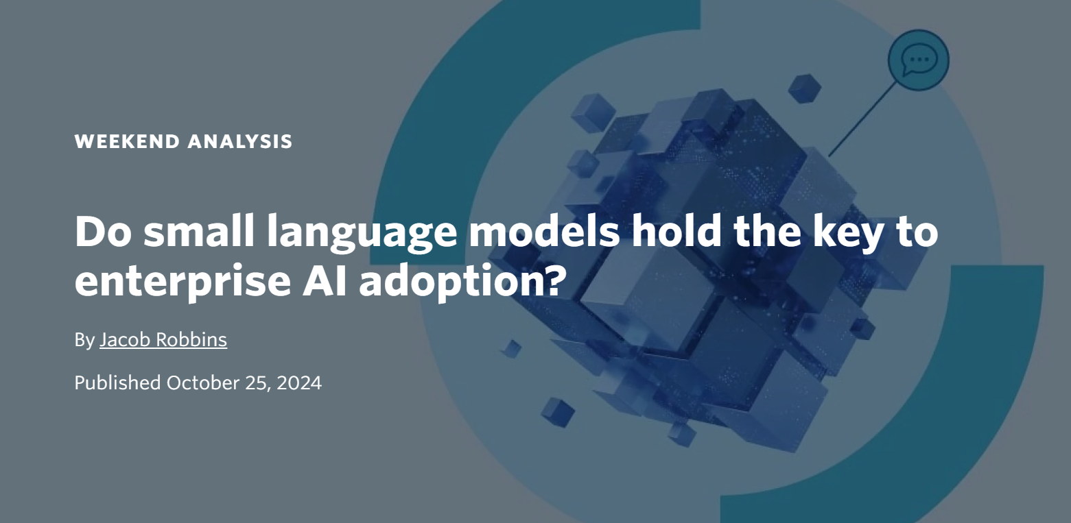 Article Do Small Language Models Hold the Key to Enterprise AI Adoption? Image