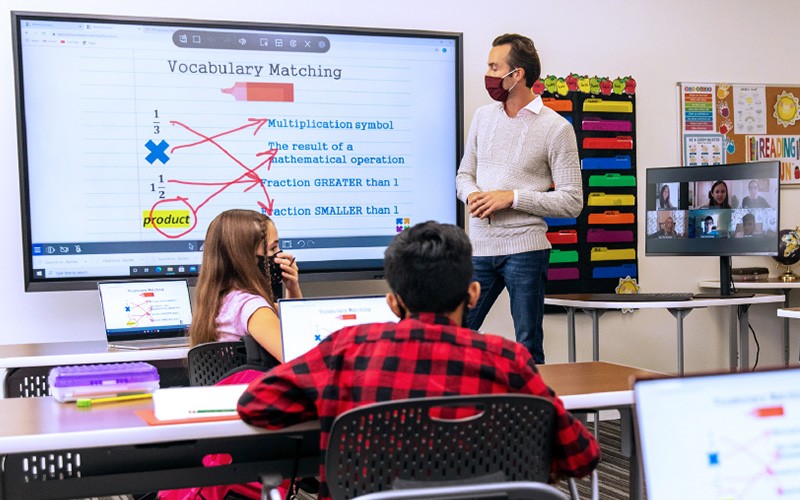 Inspire and innovate teacher presenting to students