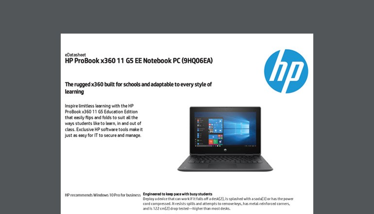 Cover of HP ProBook x360 11 G5 EE Notebook datasheet