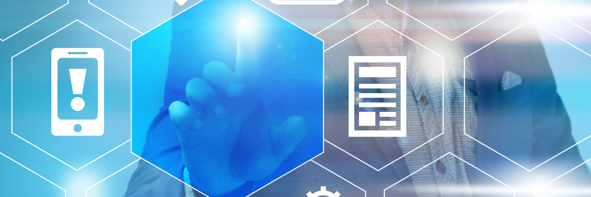 Why Software as a Service (SaaS) is Quickly Becoming a Game-Changer for Small to Medium Business Abstract image of man pushing buttons on screen.