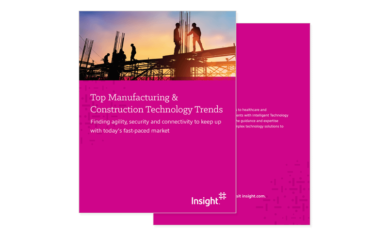 Top Manufacturing & Construction Tech Trends ebook Top Manufacturing & Construction Tech Trends ebook cover