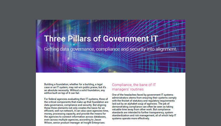 Three Pillars of Government IT Three Pillars of Government IT cover