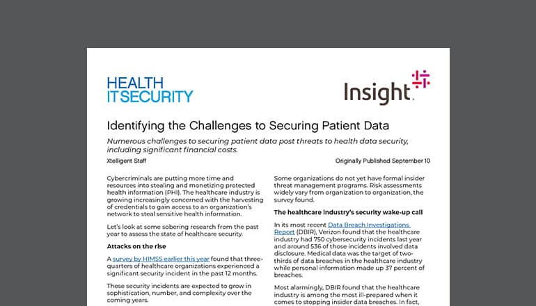 The Challenges to Securing Patient Data Patient Protection Challenges