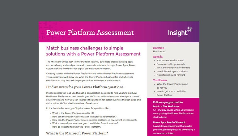 Power Platform Assessment Power platform assessment