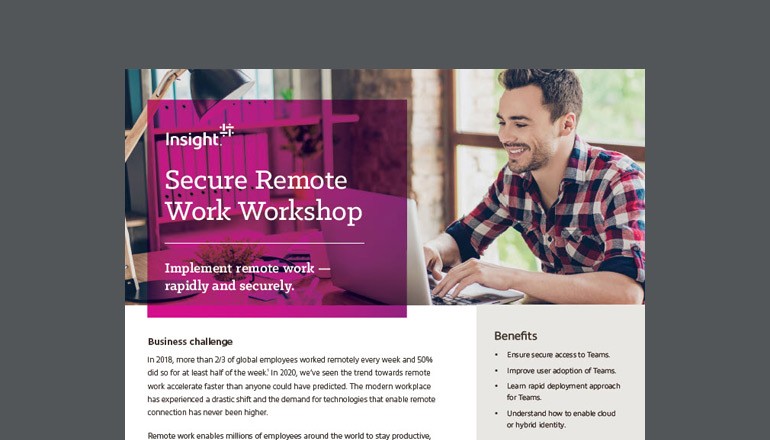 Secure Remote Work Workshop datasheet Thumbnail of asset available to download below