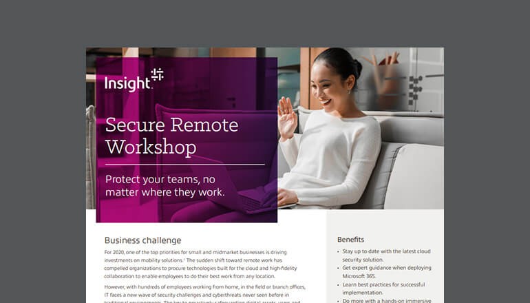 Improve your security posture through our Secure Remote Workshop Thumbnail of asset available to download below