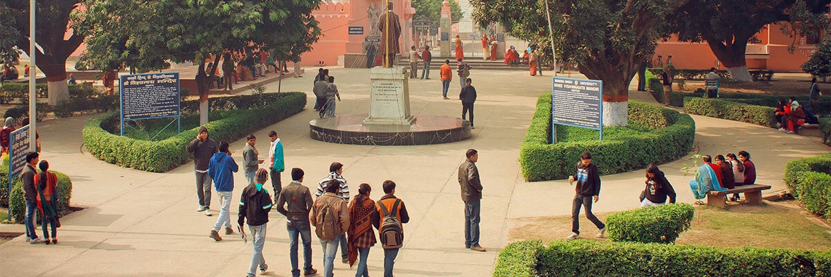 Remote Learning Concerns for Higher Education students walking on college campus