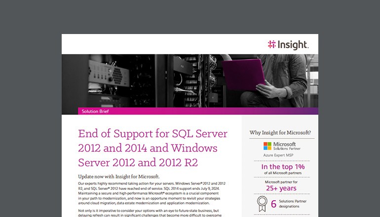 End of Support Services for SQL Server 2012 and Windows Server 2012 and 2012 R2 Thumbnail of datasheet available to download below
