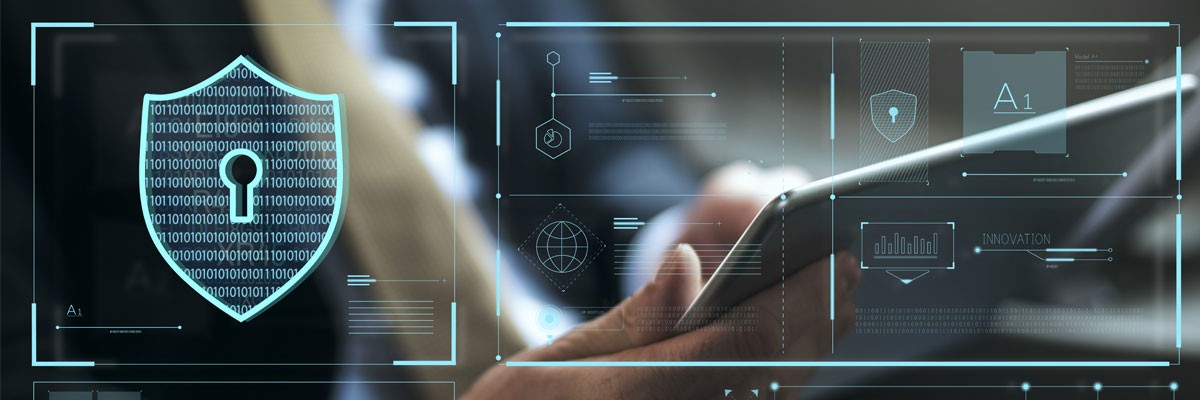 How Data Protection Continues to Evolve Abstract concept of cybersecurity overlayed on tablet device