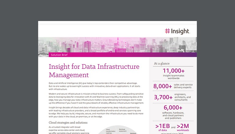Insight for Data Infrastructure Management Thumbnail of solution brief available to download below