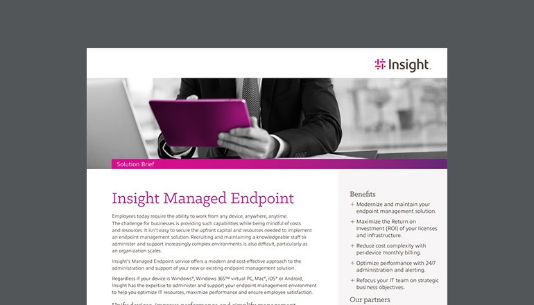Insight Managed Endpoint Thumbnail of datasheet available to download below
