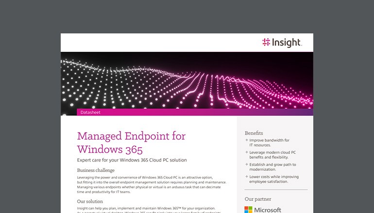 Managed Endpoint for Windows 365 Thumbnail of datasheet available to download below
