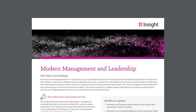 Modern Management and Leadership Thumbnail of datasheet available to download below