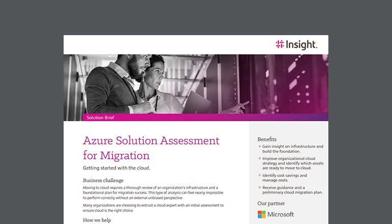Azure Solution Assessment for Migration Thumbnail of asset available to download below
