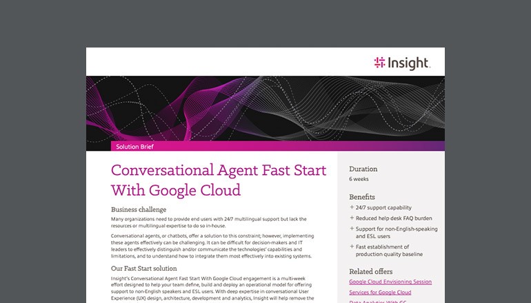 Conversational Agent Fast Start With Google Cloud Thumbnail of asset available to download below