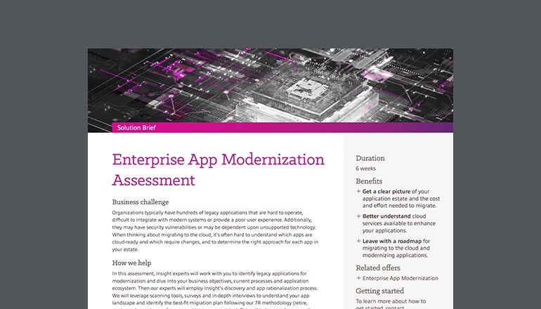 Enterprise App Modernization Assessment Thumbnail of asset available to download below