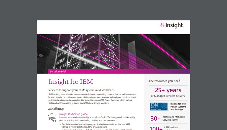 Insight for IBM Solution Brief Thumbnail of asset available to download below