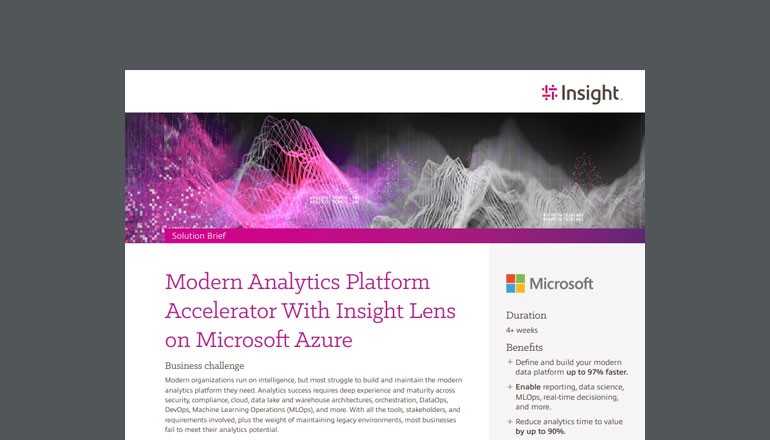 Modern Analytics Platform Accelerator With Insight Lens on Microsoft Azure Asset available to download from below