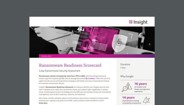 Ransomware Readiness Scorecard Thumbnail of asset available to download below