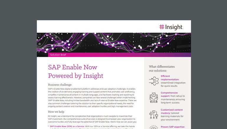 SAP Enable Now Powered by Insight Thumbnail of asset available to download below