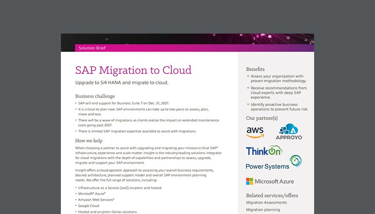 SAP Migration to Cloud Thumbnail of asset available to download below