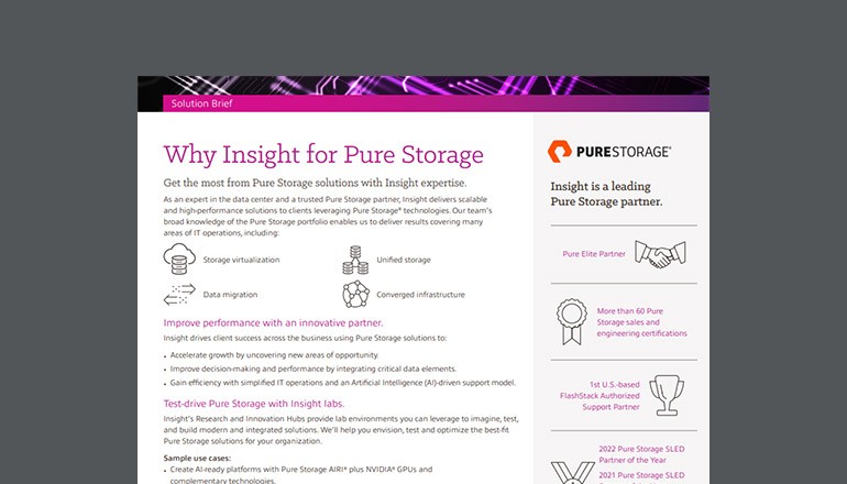 Why Insight for Pure Storage Thumbnail of asset available to download below