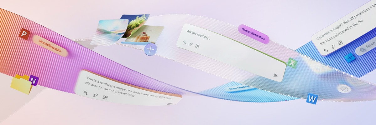 Microsoft Copilot revolutionizing the modern work Graphic of Microsoft Copilot
