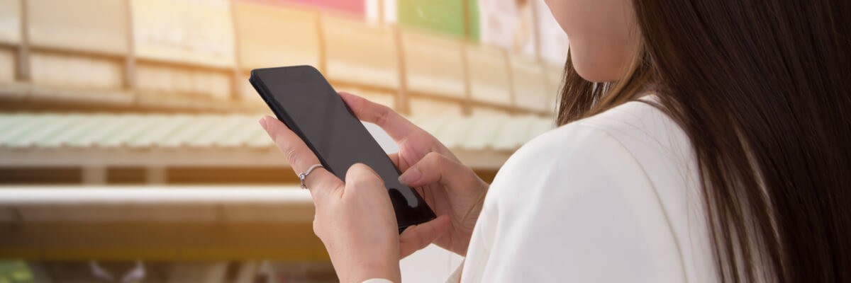 Understanding the emotional response Happy user explores mobile application