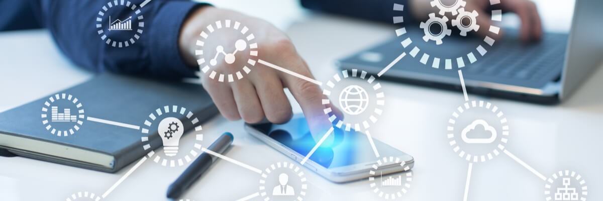 Why We Built Upon IoT ‘Solution Accelerators’ Abstract concept of IoT elements over laptop computer