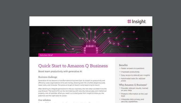 Quick Start to Amazon Q Business Thumbnail of asset available to download below