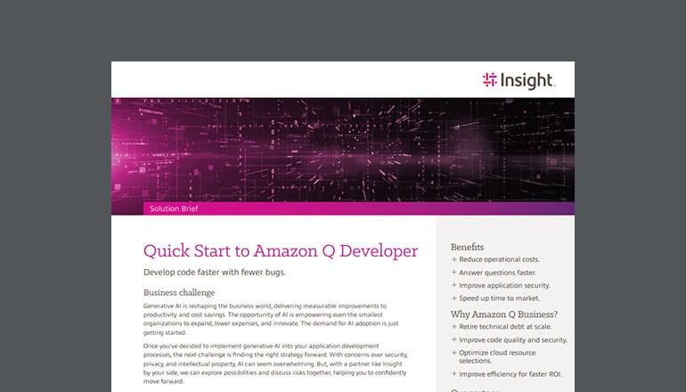 Quick Start to Amazon Q Developer Thumbnail of asset available to download below