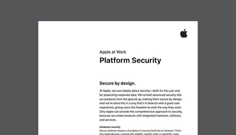 Apple at Work Platform Security Asset available to download below