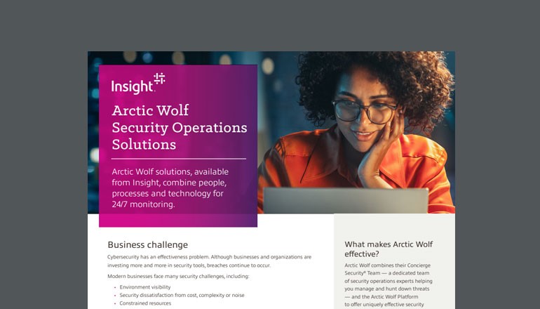Arctic Wolf Security Operations Solutions Asset available to download below