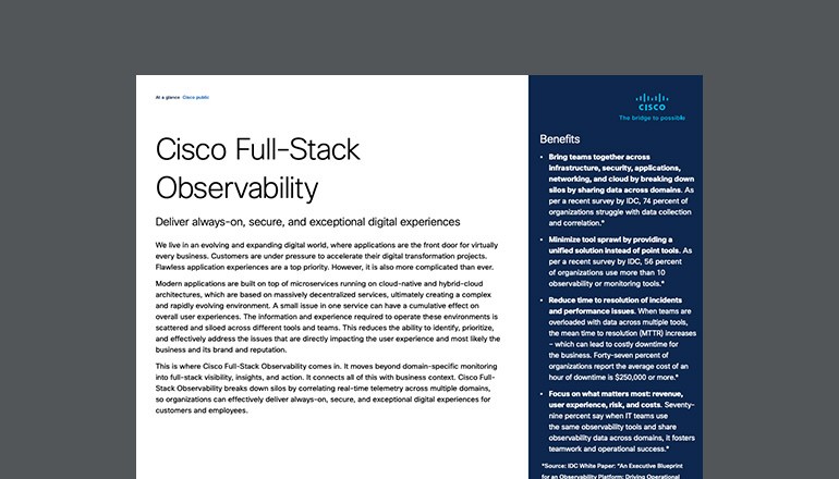Cisco Full-Stack Observability Thumbnail of asset available to download below