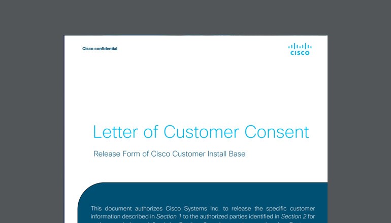 Letter of Customer Consent Thumbnail of asset available to download below