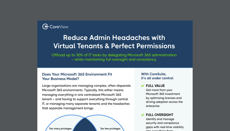Reduce Admin Headaches With Virtual Tenants & Perfect Permissions Reduce Admin Headaches With Virtual Tenants & Perfect Permissions thumbnail