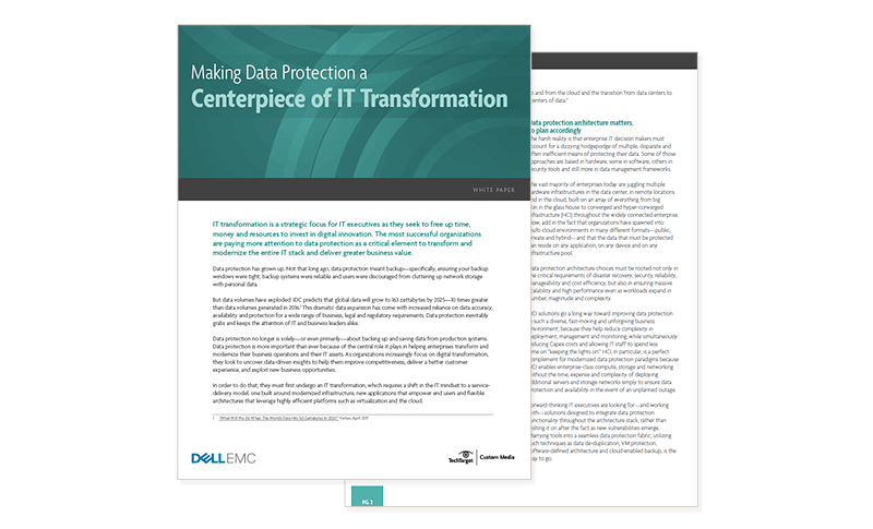 Making Data Protection a Centerpiece Making Data Protection a Centerpiece cover available to register to download