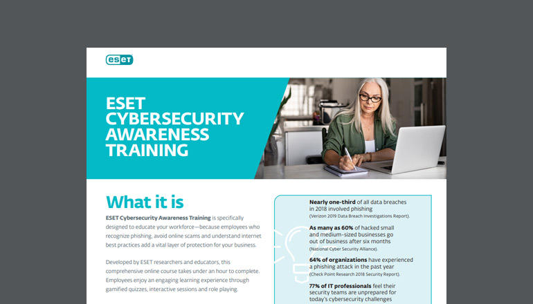 ESET Cyber Security Awareness Training ESET Cyber Security Awareness Training thumbnail