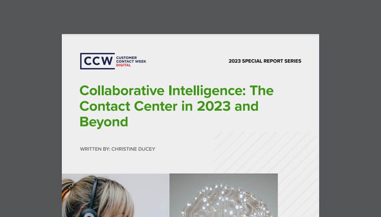 Collaborative Intelligence: The Contact Center in 2023 and Beyond Thumbnail of asset available to download below.