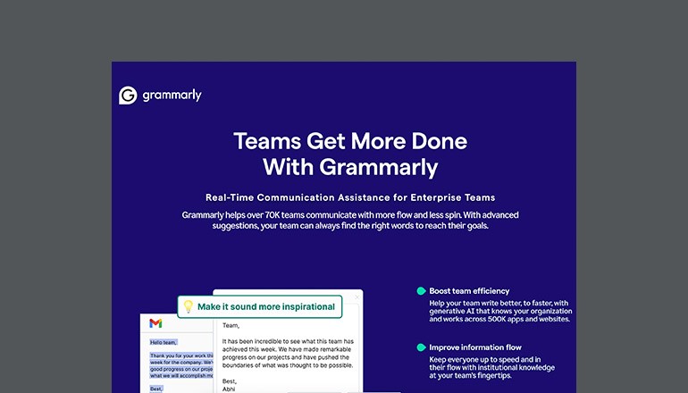 Accelerate Workflows With Grammarly Business Thumbnail of asset available to download below