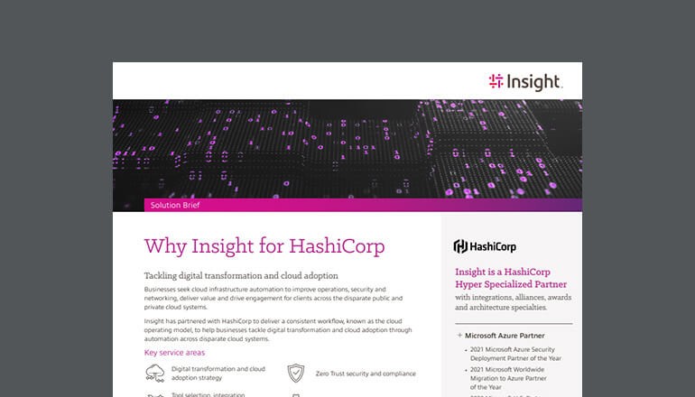 Why Insight for HashiCorp Thumbnail of solution brief available to download below