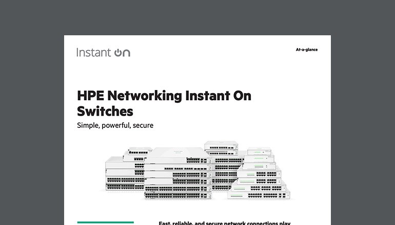 HPE Networking Instant On Switches Datasheet Cover of asset available to download below