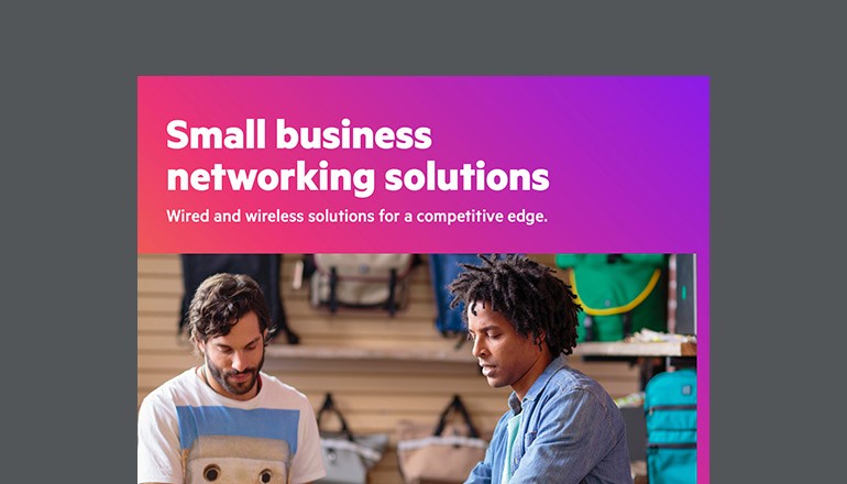 HPE Networking Instant On small business networking solutions Cover of asset available to download below