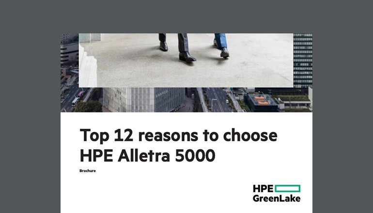 Top 12 Reasons to Choose HPE Alletra 5000 Cover of asset available to download below