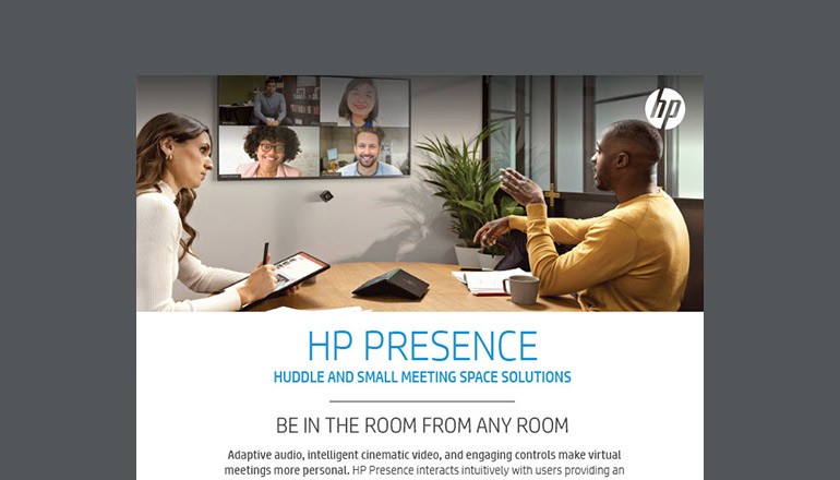 HP Presence Huddle and Small Meeting Space Solutions Asset available to download below