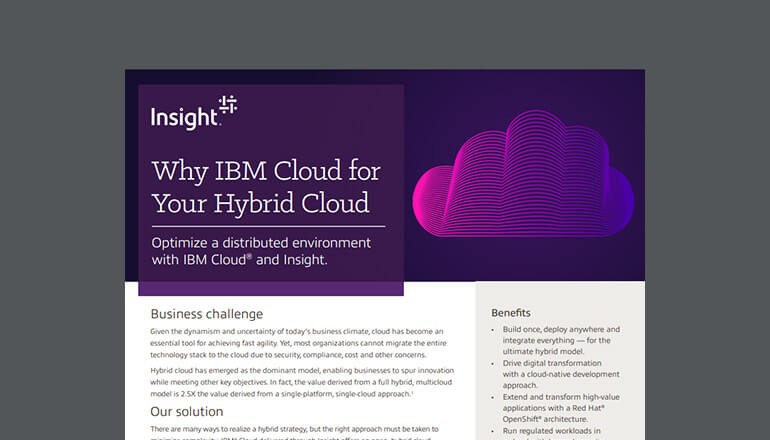 Why IBM Cloud for Your Hybrid Cloud solution brief Asset available to download below